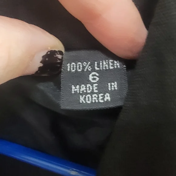 Vintage Black Belted Dress with Ruffle Collar - Picture 3 of 5